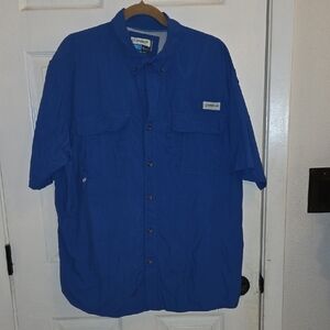 Magellan Outdoors Cobalt Blue Relaxed Fit Shirt